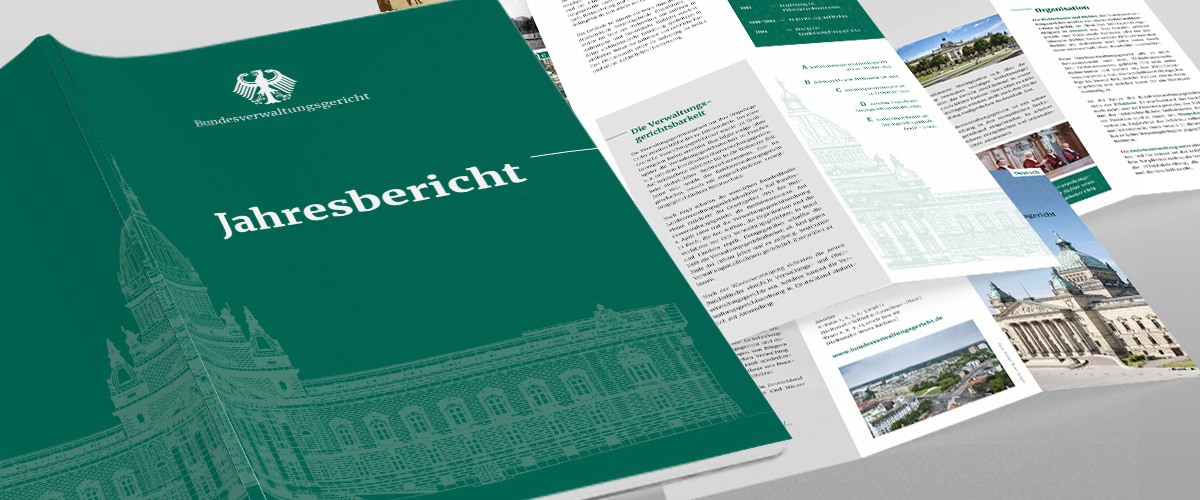 Collage mit verschiedenen Printmedien des Bundesverwaltungsgerichts